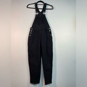 Studio‎ F Casual Dark Denim Jean Overalls Women’s Size 4 Frayed